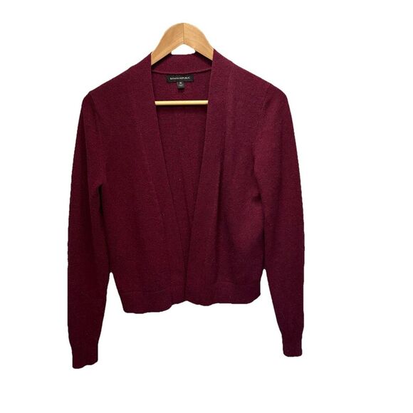 Banana Republic Women’s Open Cardigan Burgundy M Merino Wool Cashmere Blend - Picture 1 of 10